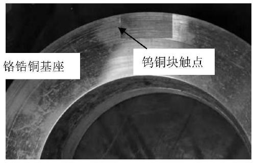 Brazing method of tungsten-copper alloy and chromium-zirconium-copper alloy