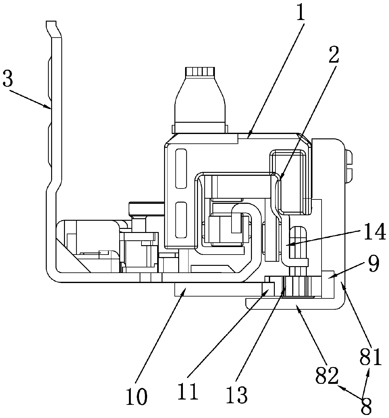 Hidden synchronous guide rail of external side-mounted synchronizer