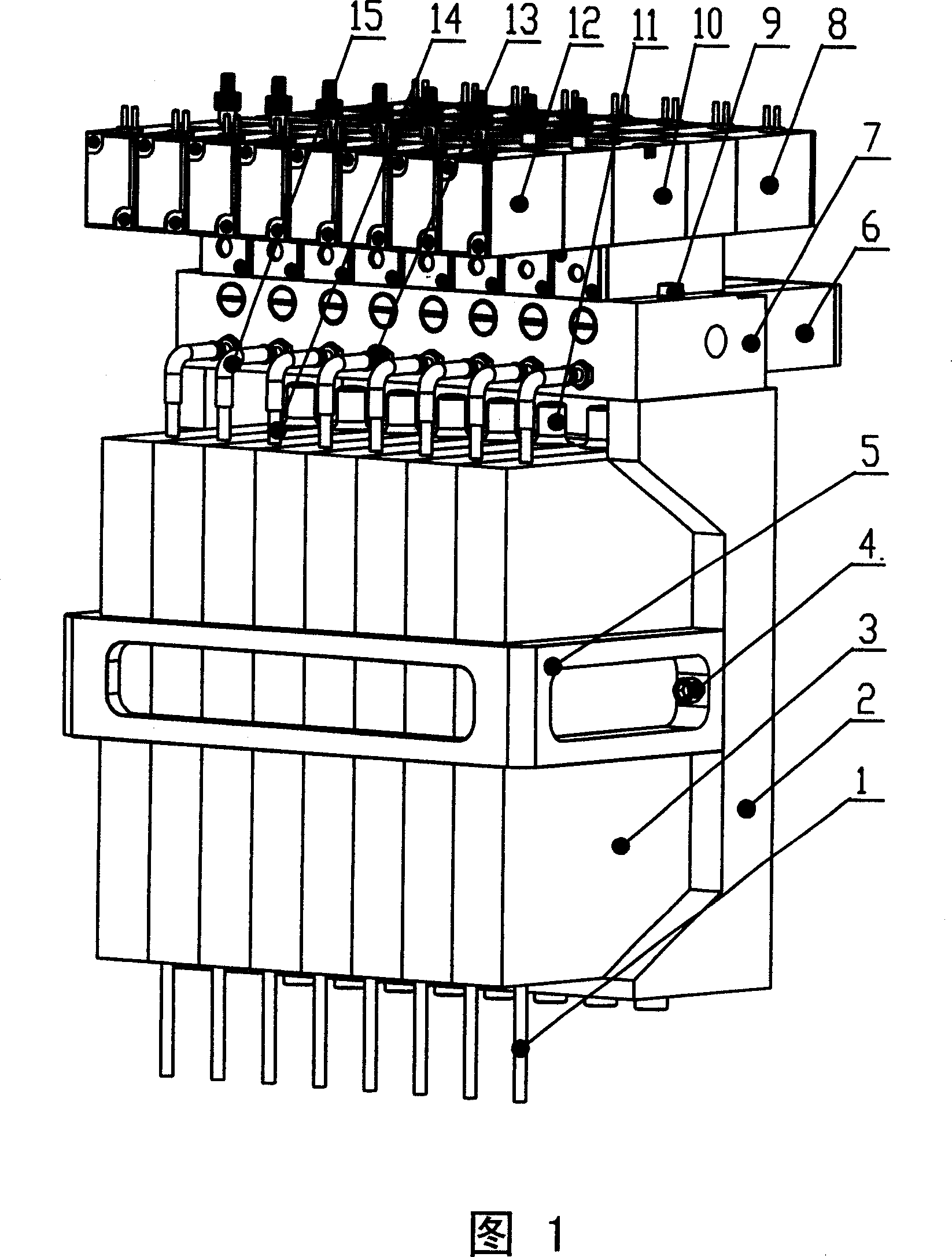 Micro modular pasting header for high speed fully automatic chip machine