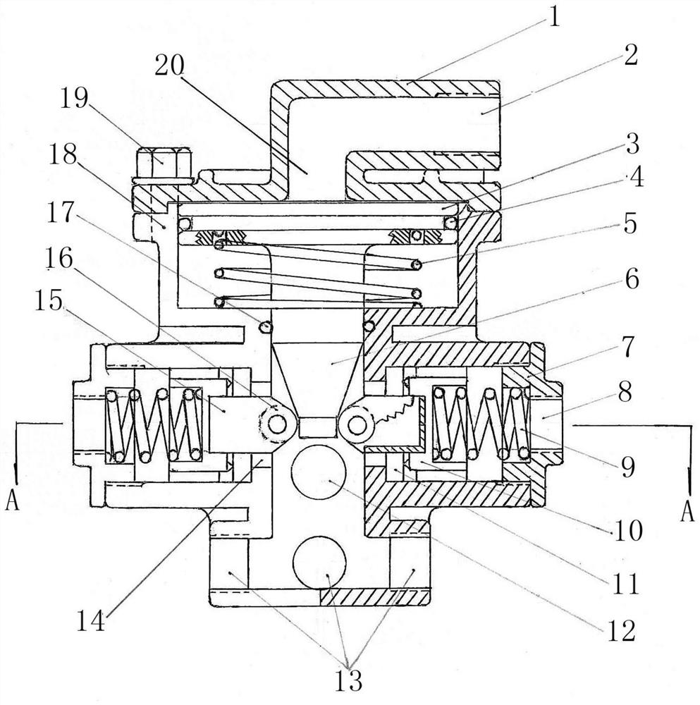 Cylindrical cone type relay pump valve device of automobile and braking method and application of cylindrical cone type relay pump valve device