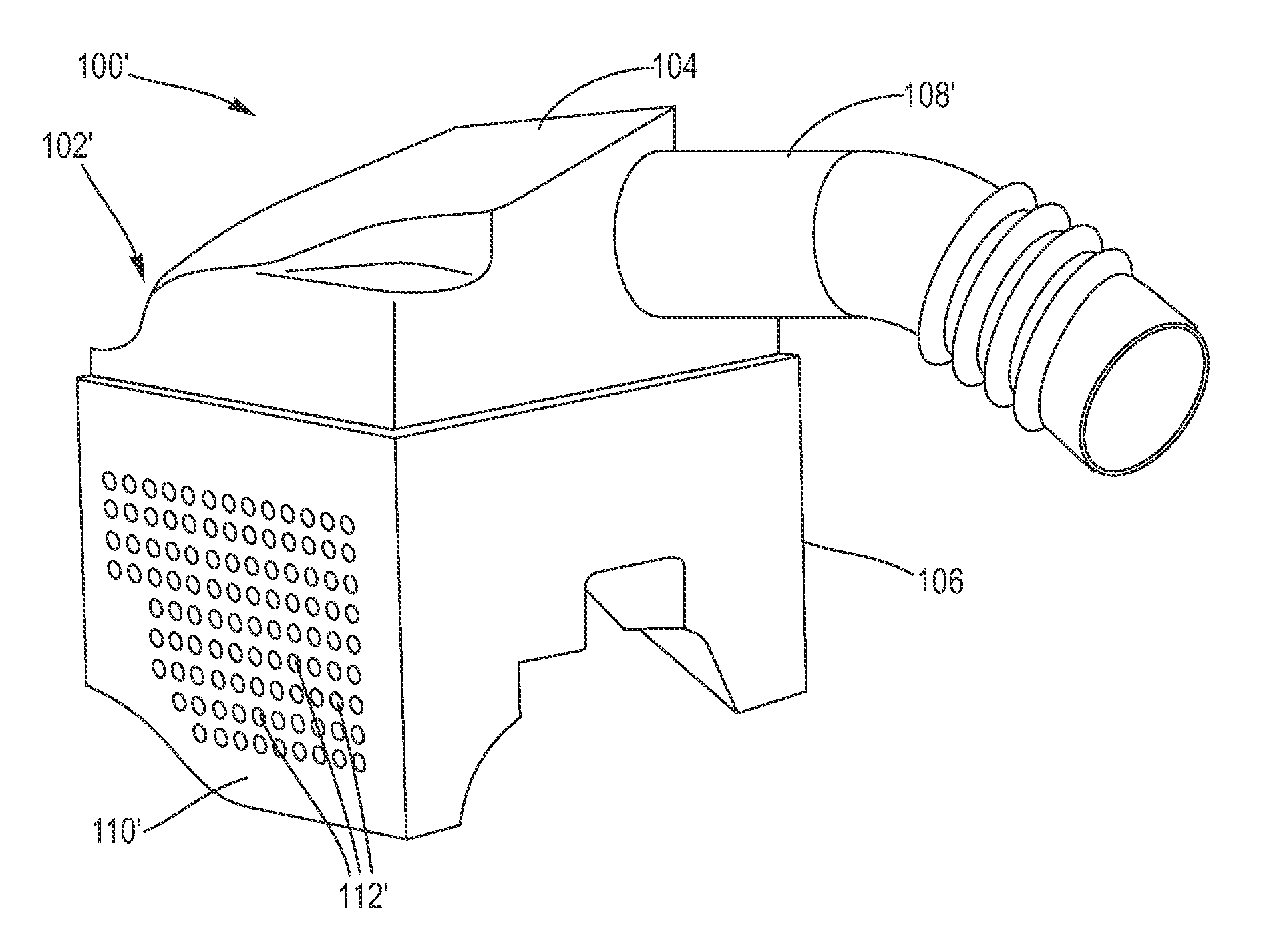 Air induction housing having a perforated sound attenuation wall