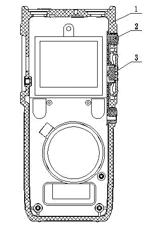 Side key structure of handheld station