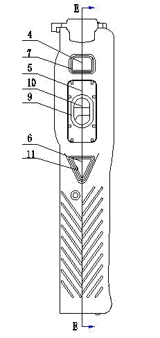 Side key structure of handheld station