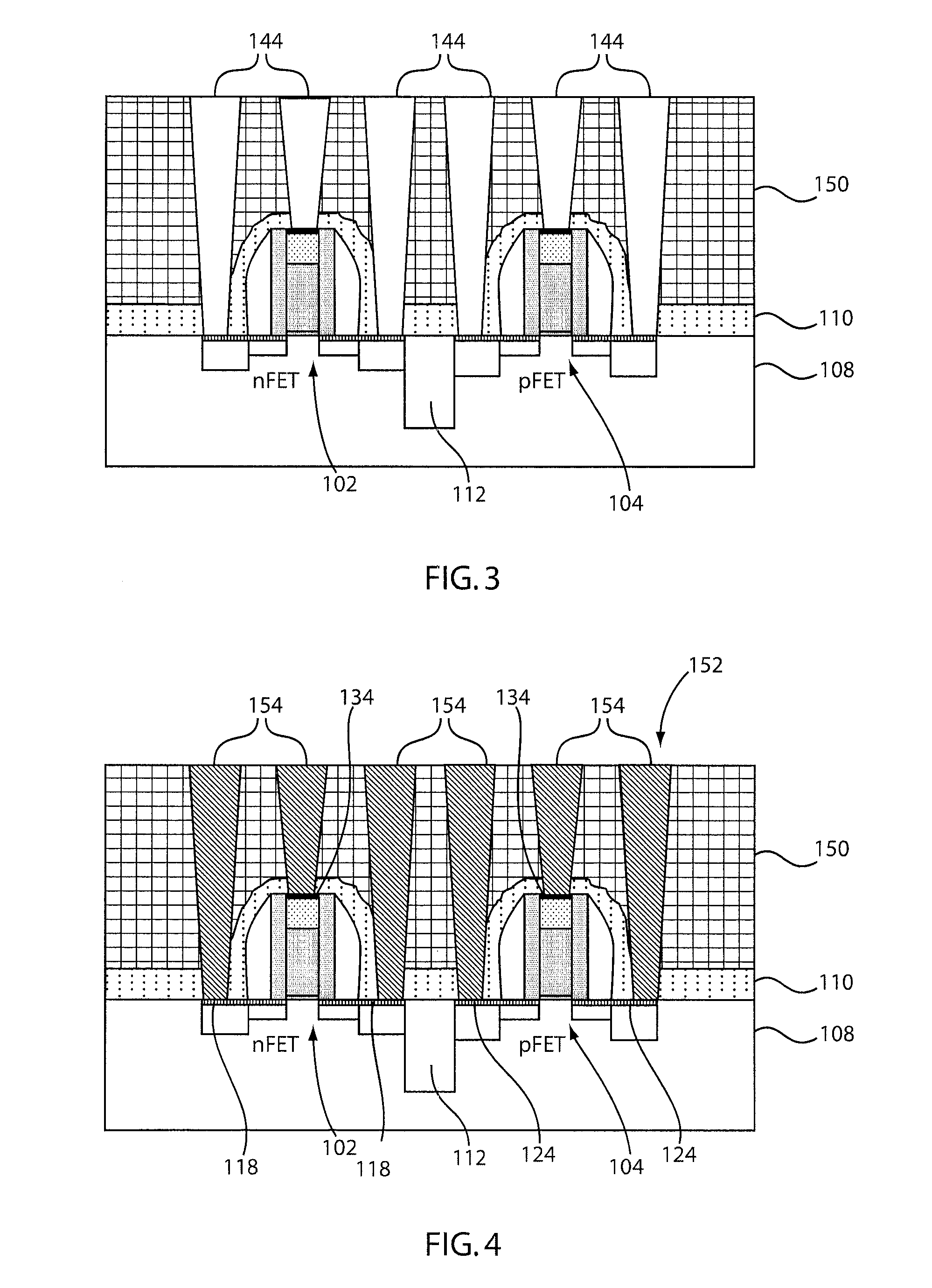 Middle of line structures and methods for fabrication