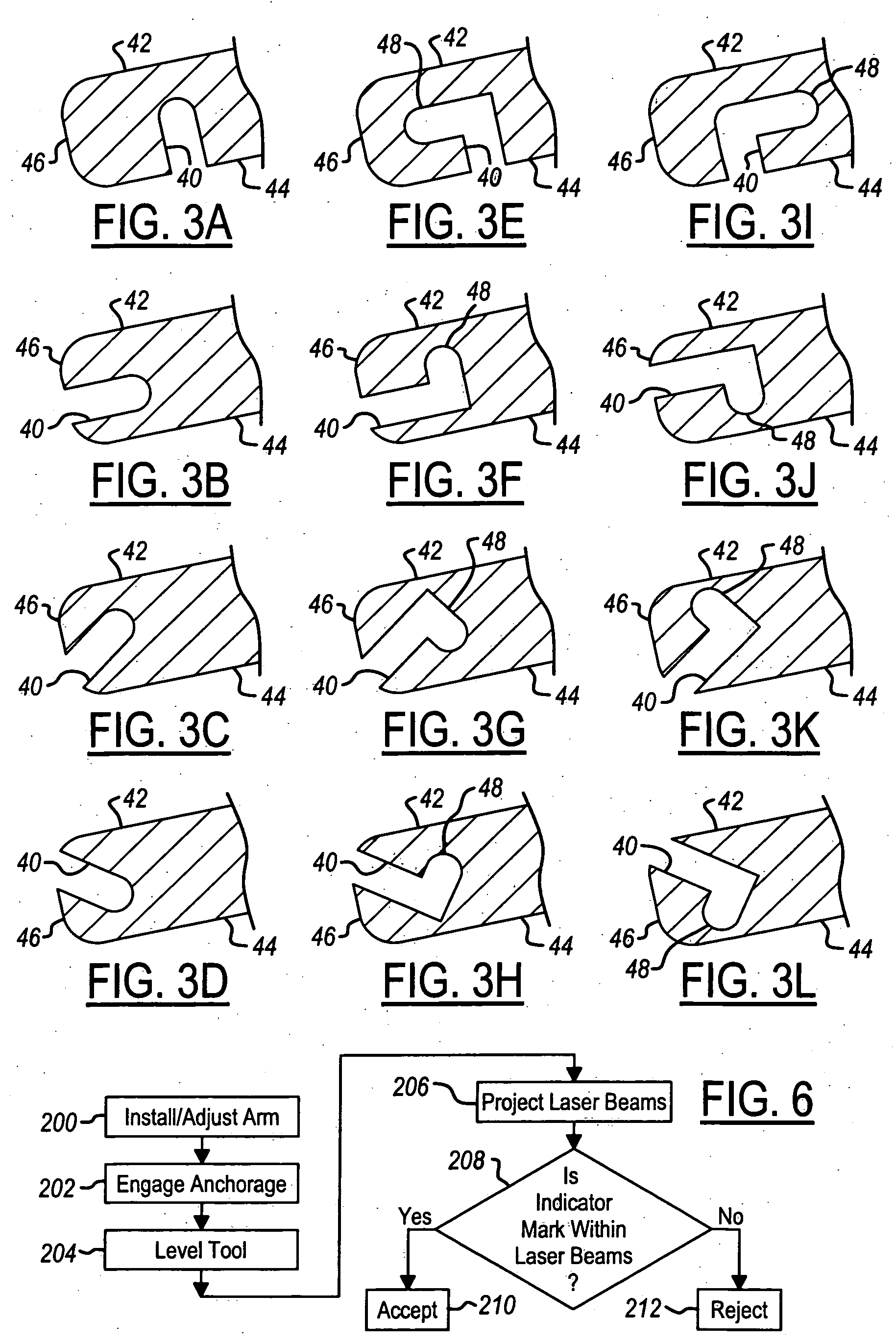 A tool and a method for assessing an indicator mark position