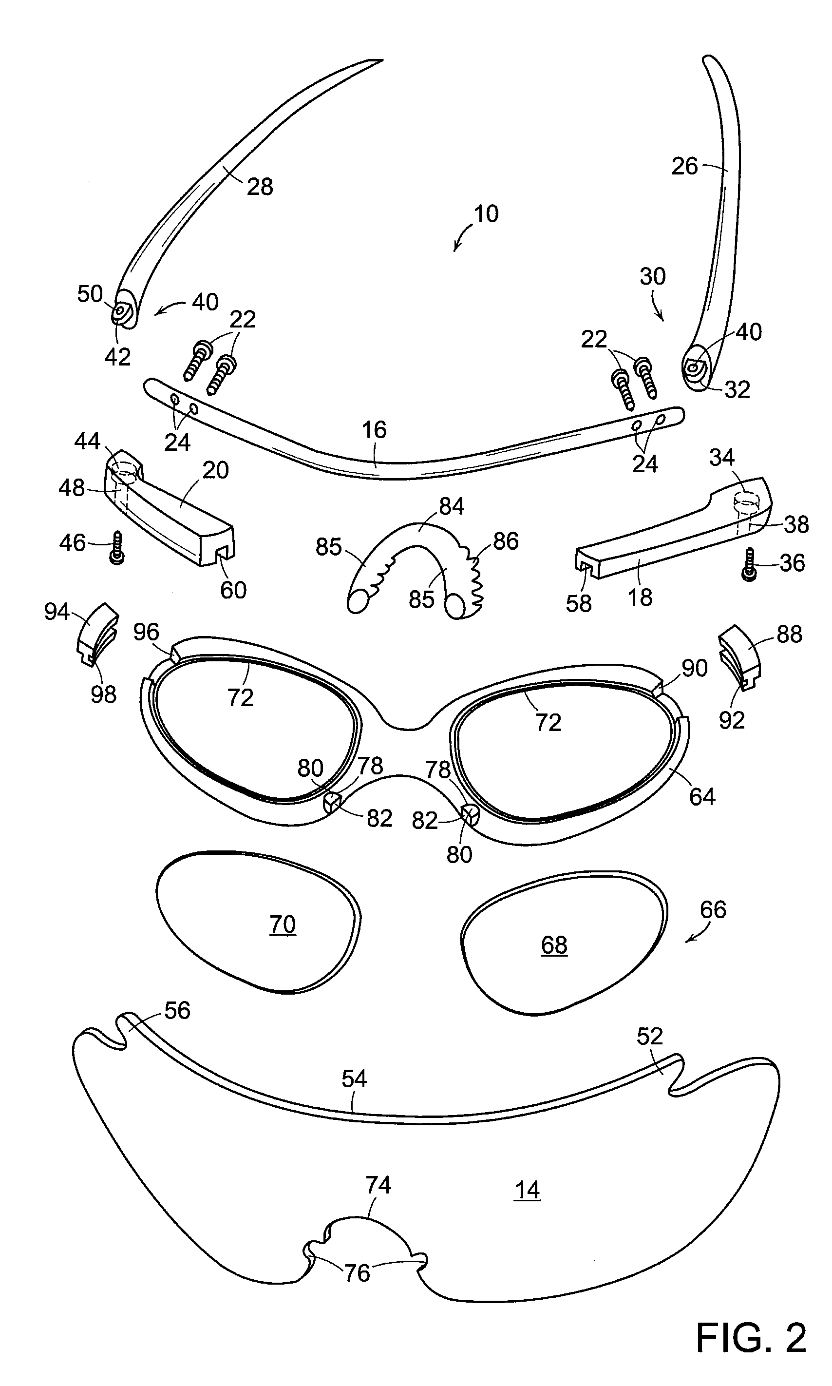 Eyewear with clip-on frame and lens