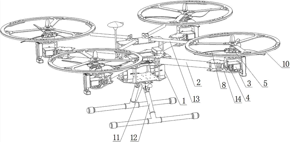 A ground-to-air amphibious quadrotor unmanned aerial vehicle