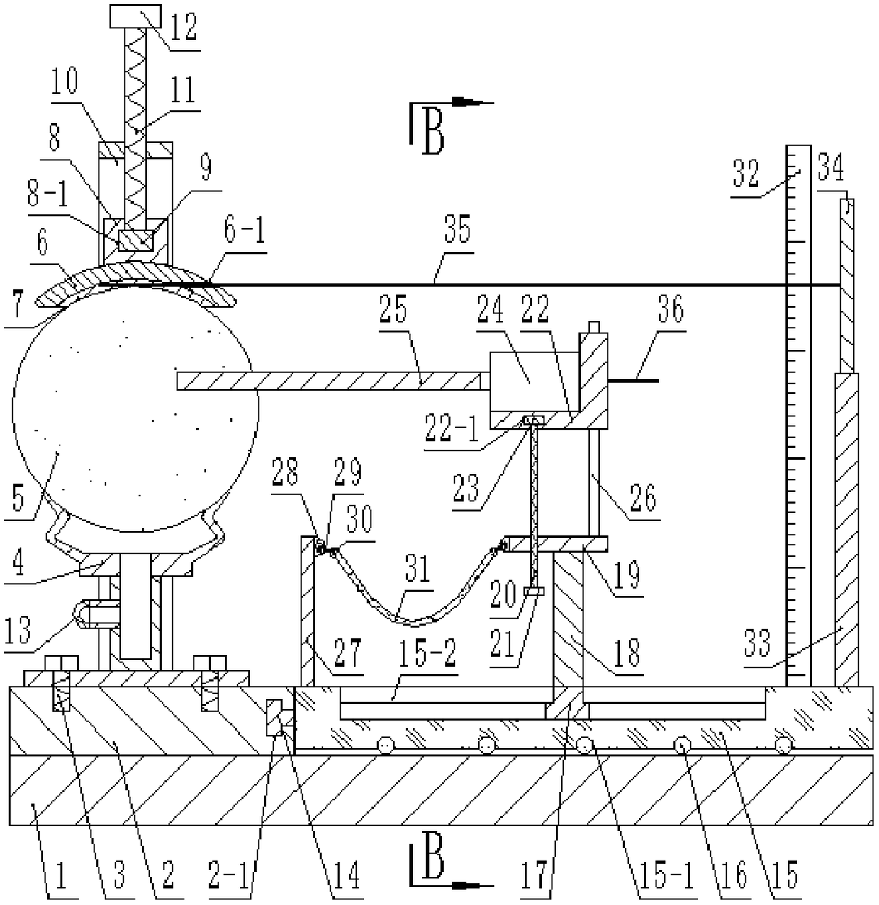 A device for punching holes in spherical glass products