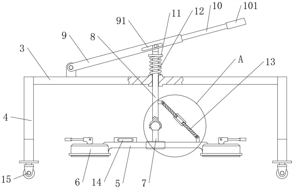 Tiles horizontal laying positioning device