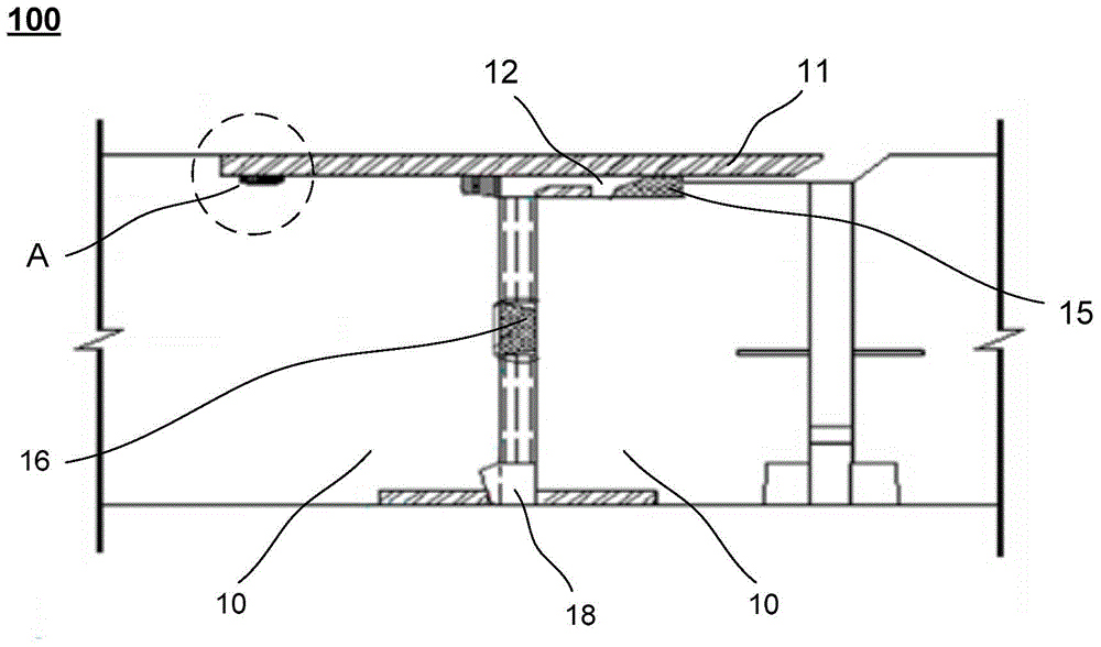Waterproof structure of rectangular ejector pipe and ejector pipe ejection construction method