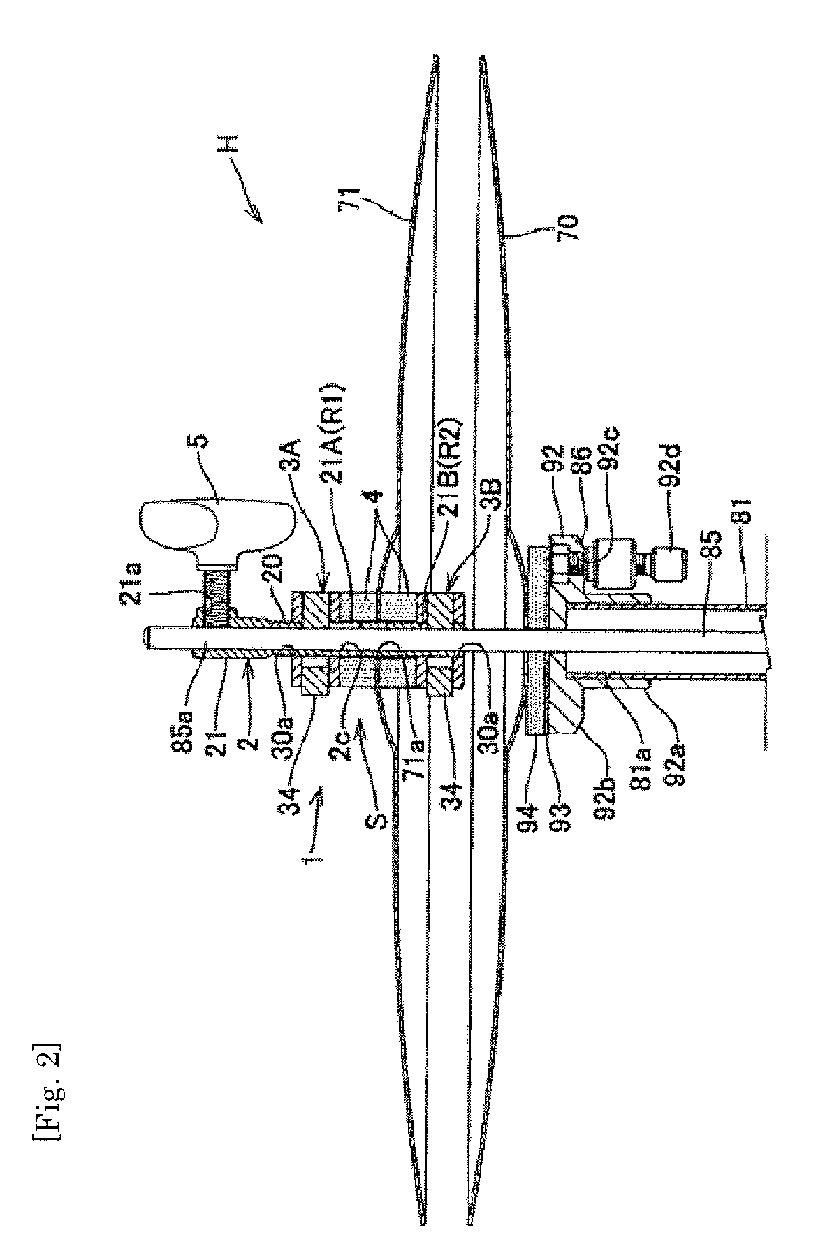 Cymbal holding structure, cymbal stand having the holding structure, and fastener used in the holding structure