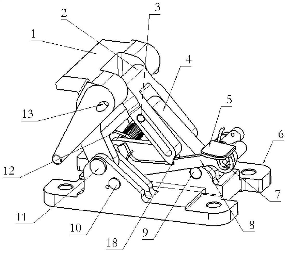 Multi-directional locking device for automatic lifting of container type freight transport system of civil aircraft