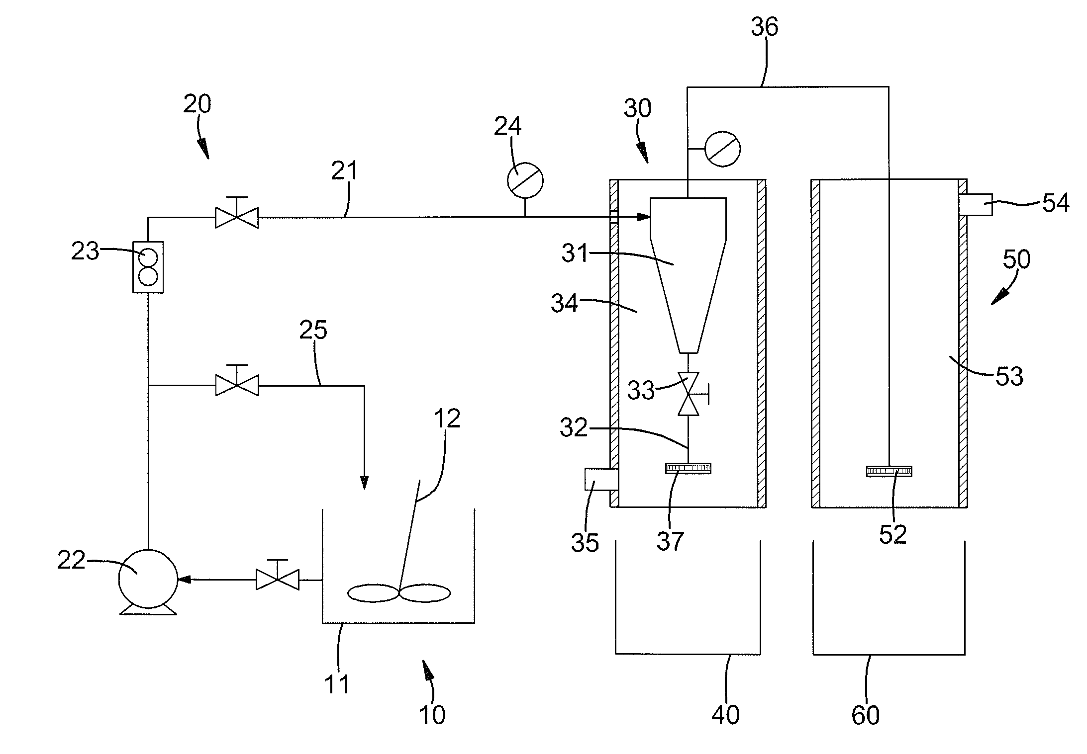 Separation apparatus for separating mud from water