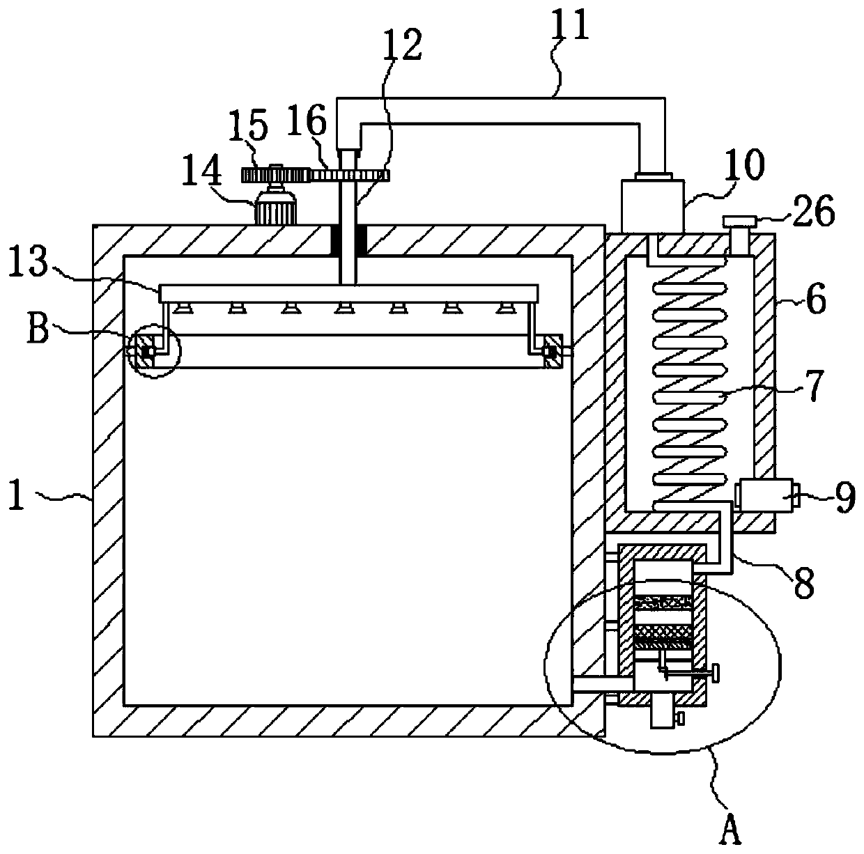 Heat dissipation device of urban network communication machine room