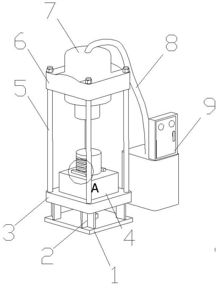 Hydraulic system of hydraulic machine with power regulation function