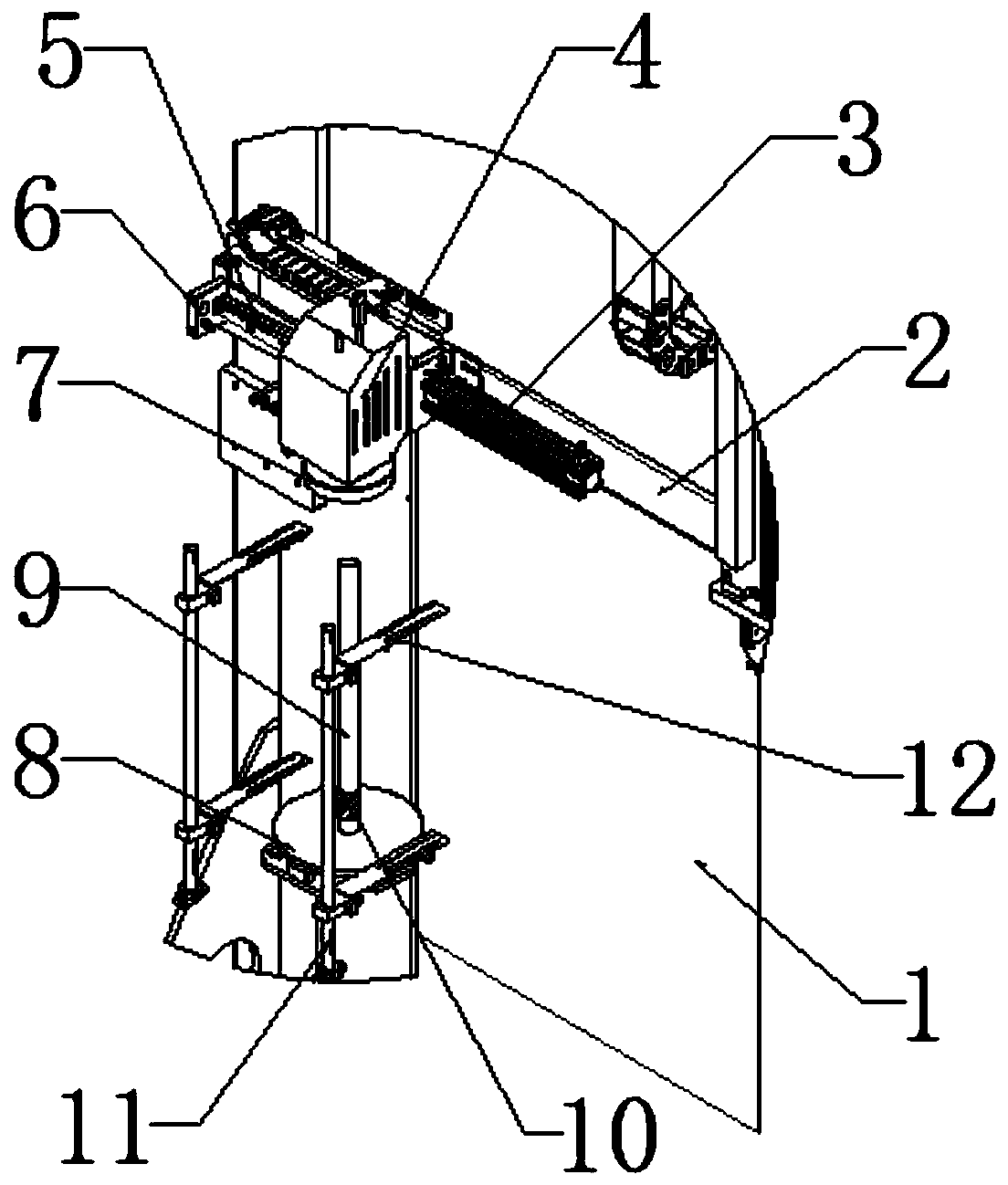 2D camera photographing mechanism used in match with a mechanical arm