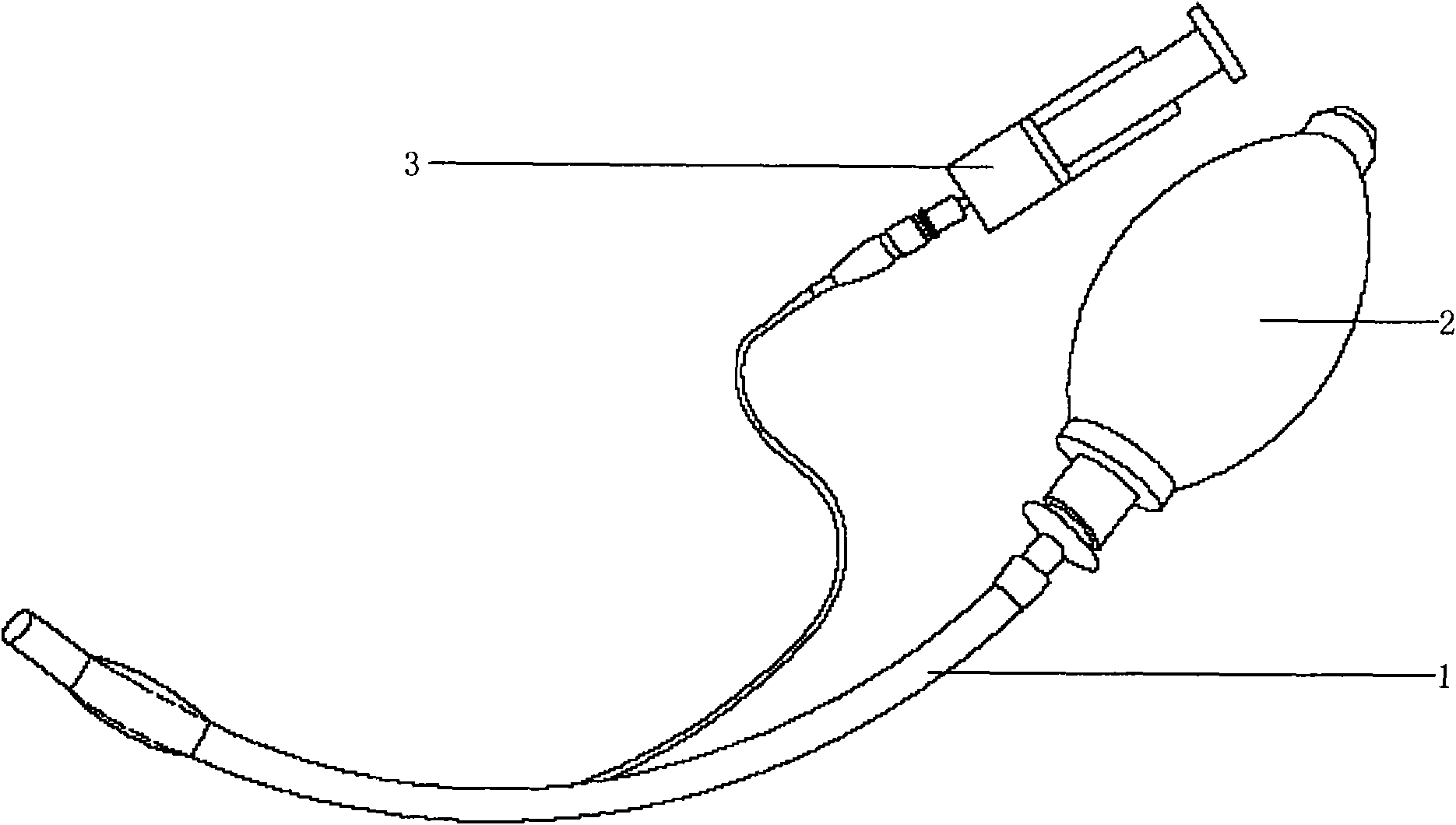 Device for removing residues on balloon of tracheal cannula of patient