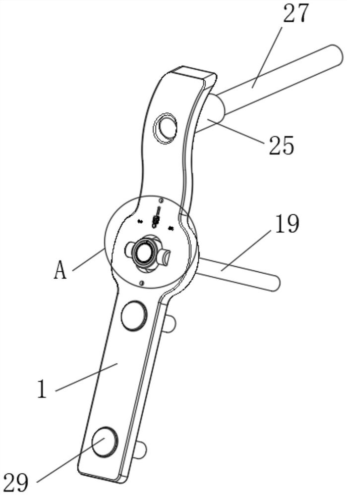 Hip fracture fixing device with adjustable supporting structure and triangular mechanical stable form
