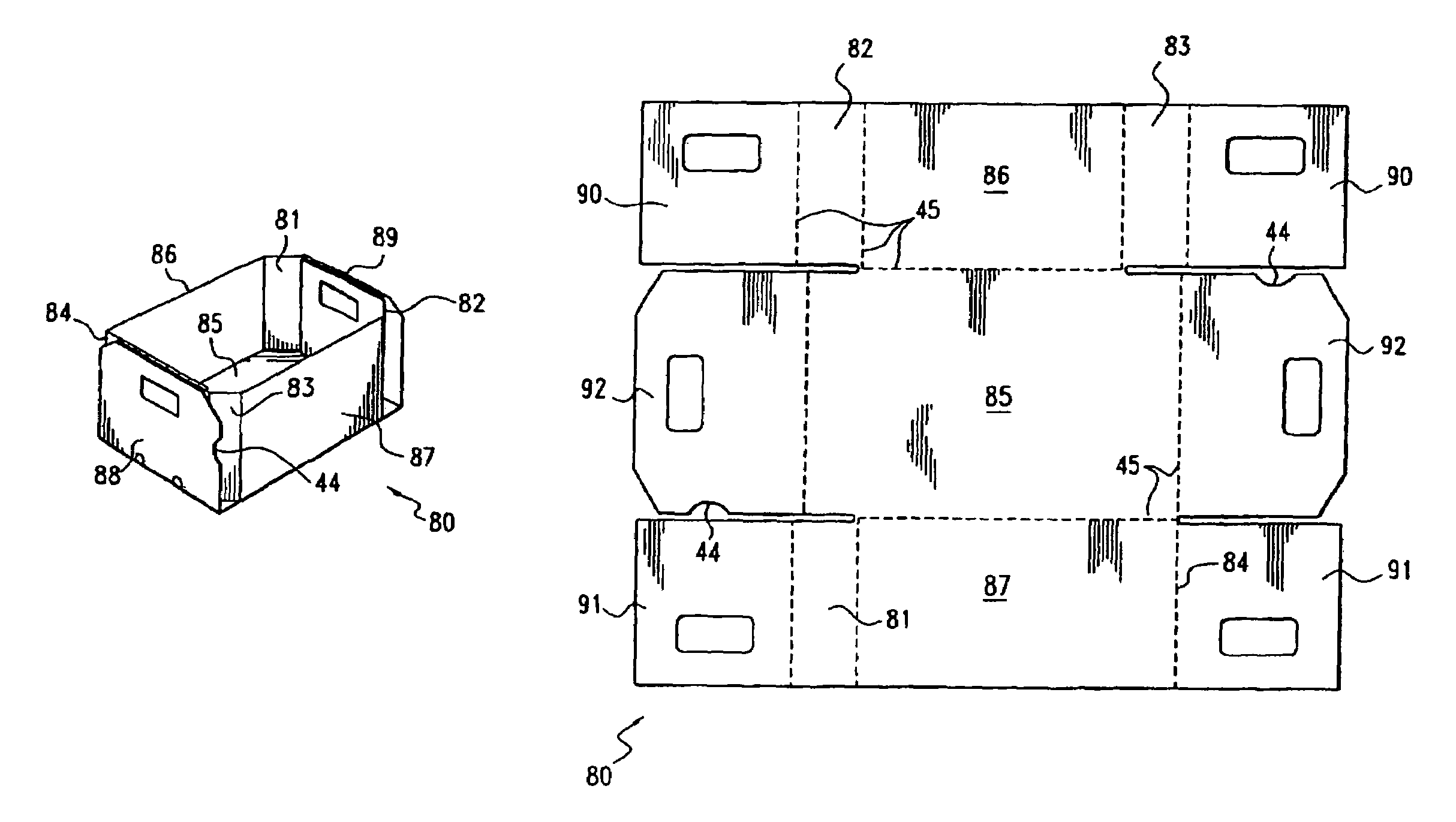 Container with improved stacking strength and resistance to lateral distortion