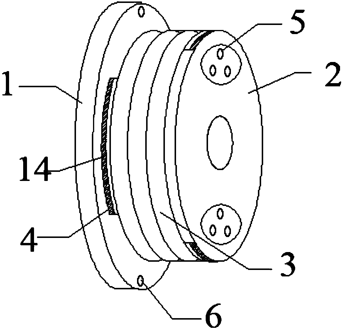 Steel wire rope elastic coupling