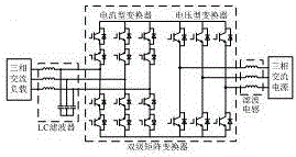 Two-stage matrix converter topology capable of outputting AC and DC voltages