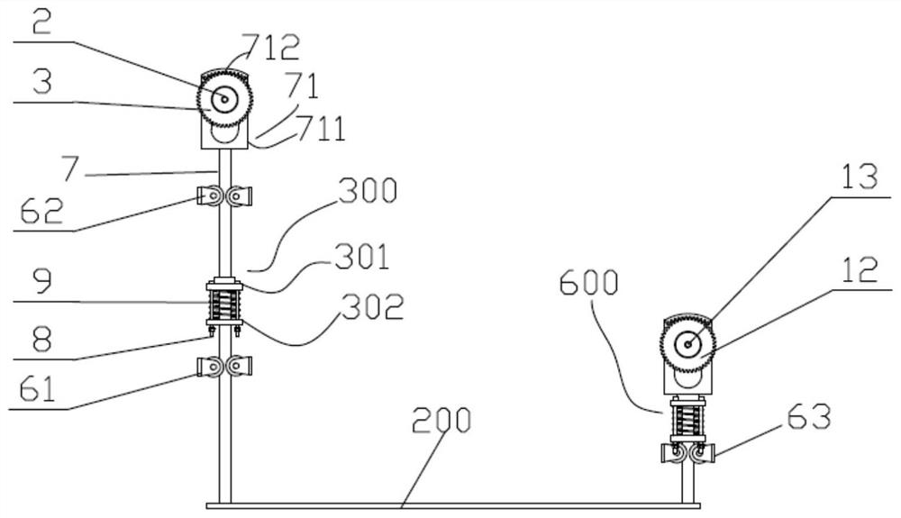 Automatic unlocking storage tool coiling trolley and self-locking structure