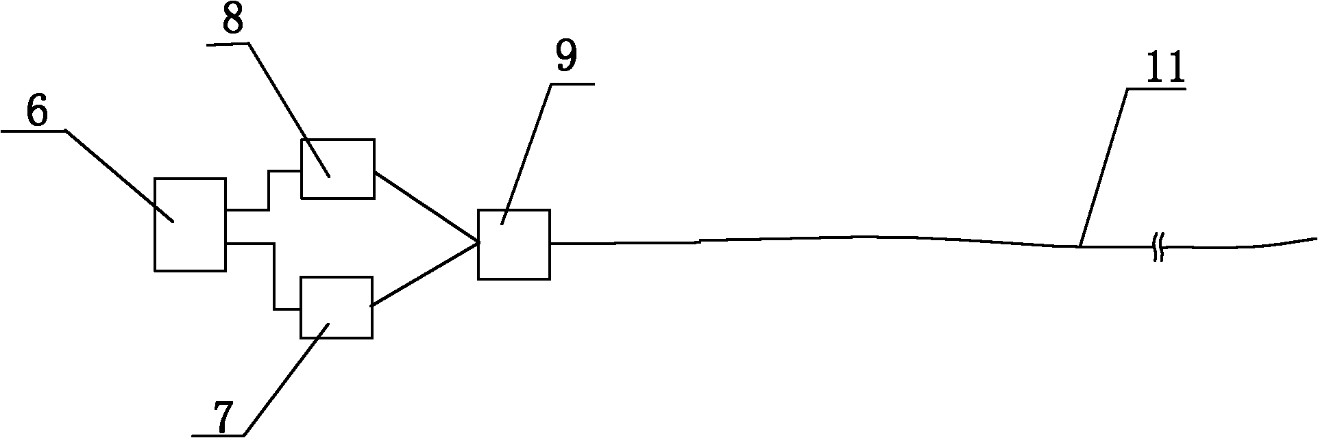 Working method of low cost distributed sensing device based on W type fiber optic