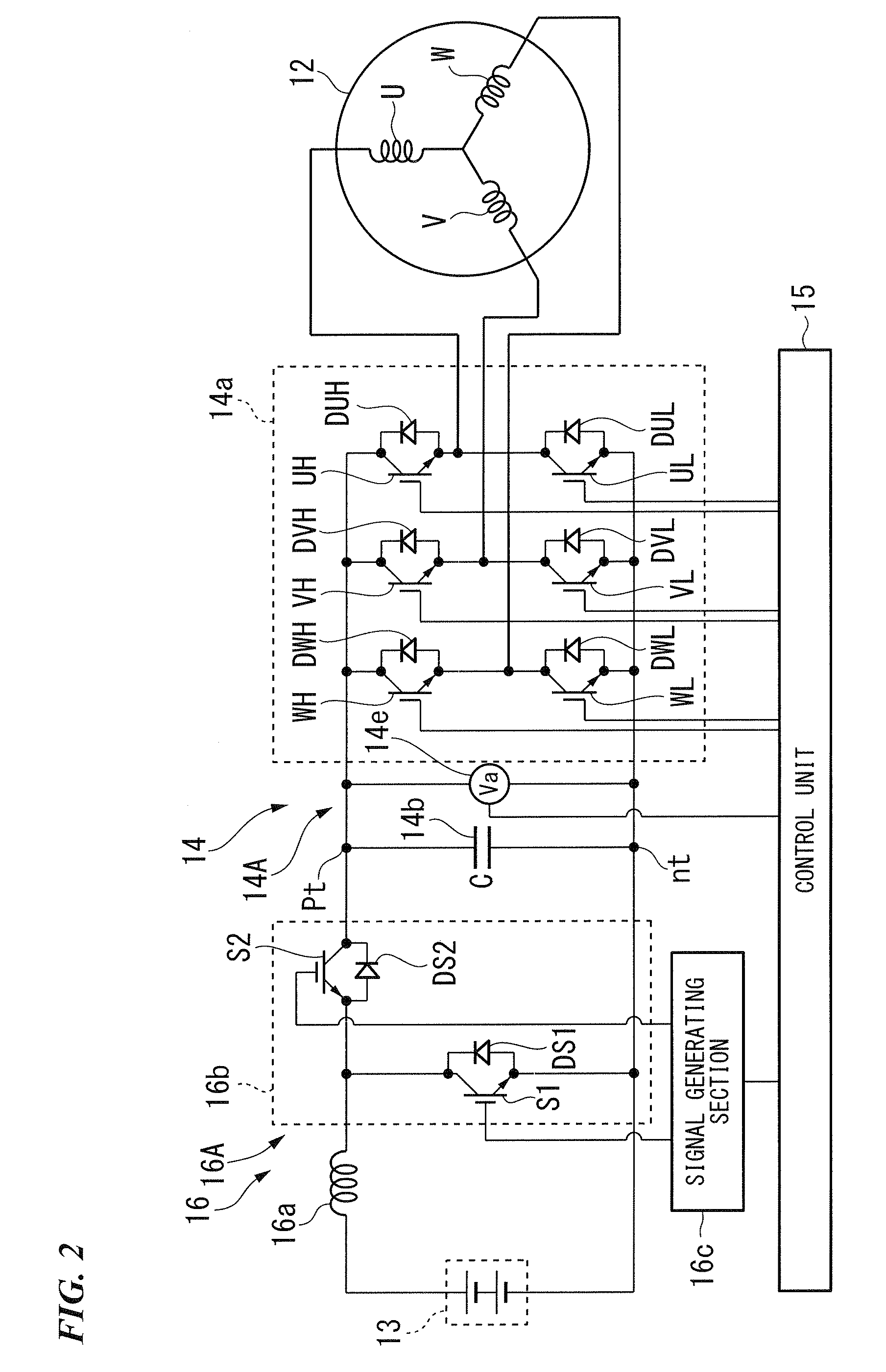 Control device and control method of boost converter