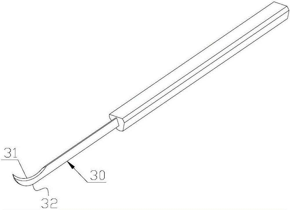 Guiding-type cutting knife assembly and guiding device thereof