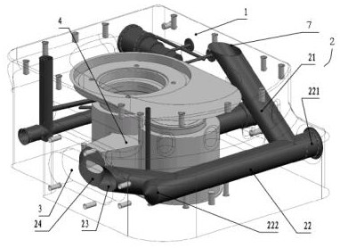 A high-pressure explosion-proof gear pump housing