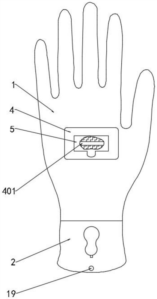 Protective glove for medical liquid preparation