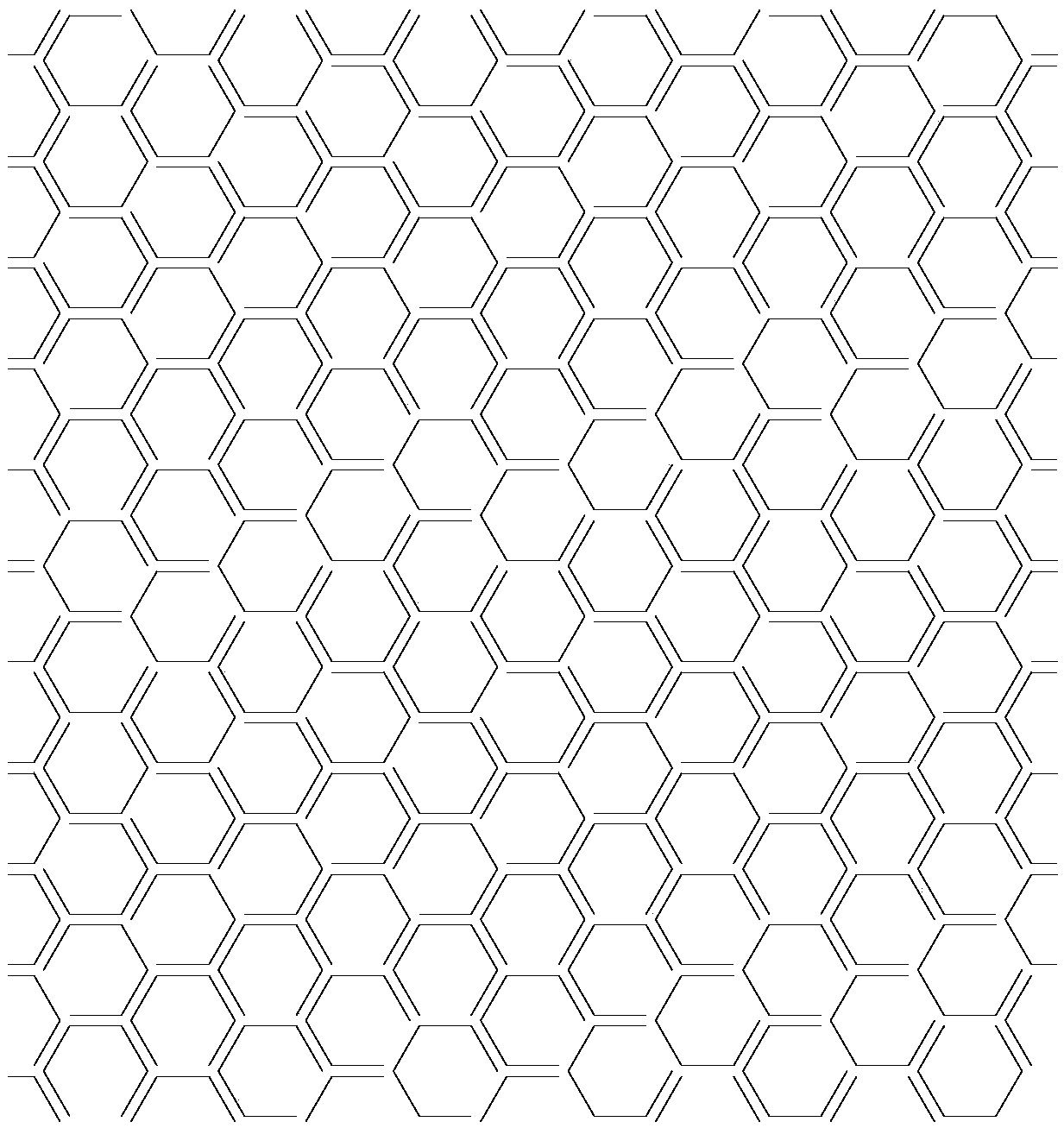 Orthohexagonal EBG structure used for antenna and manufacturing technology thereof