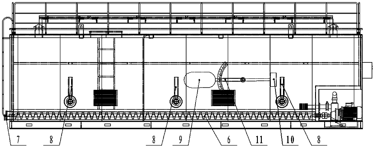 Skid-mounted oil well ten-closure one-separation recycling device