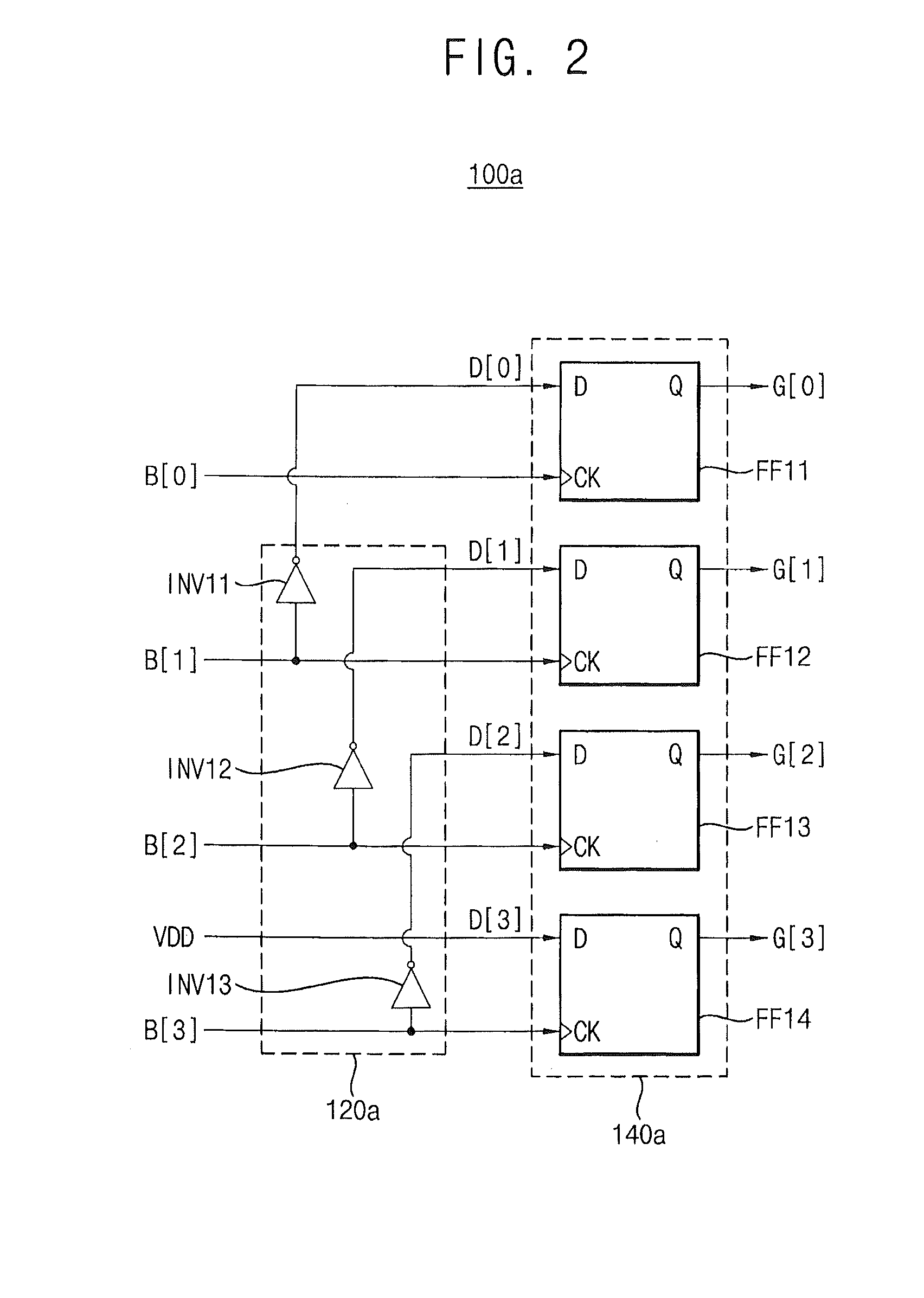 Binary-to-Gray Converting Circuits and Gray Code Counter Including the Same