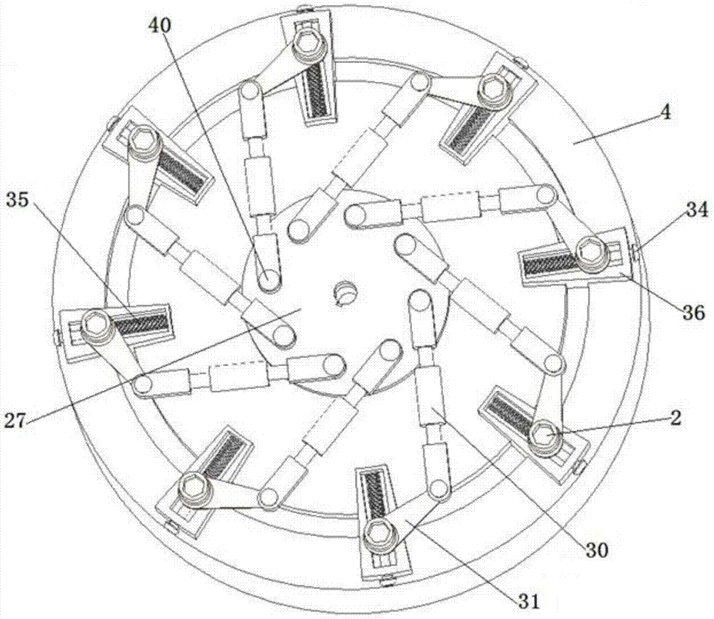 A multi-axis synchronous tightening device for wheel bolts