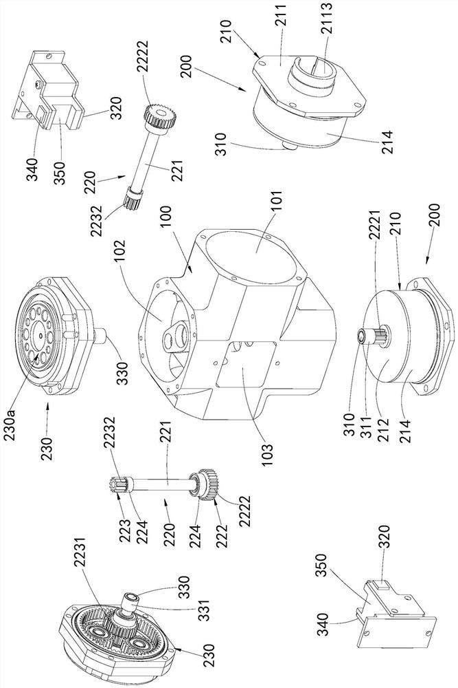 Double-shaft output steering gear and robot