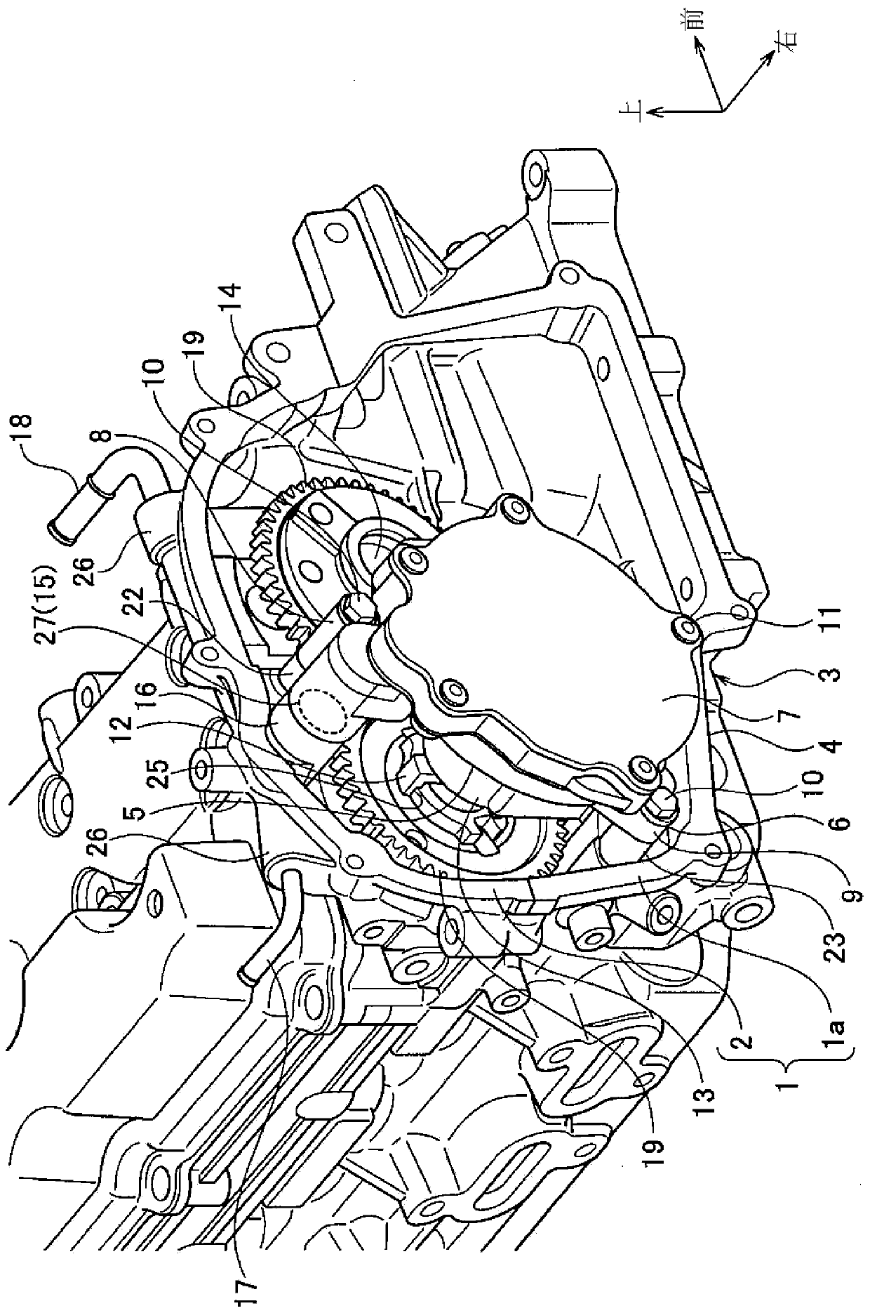 Negative pressure supply device of engine