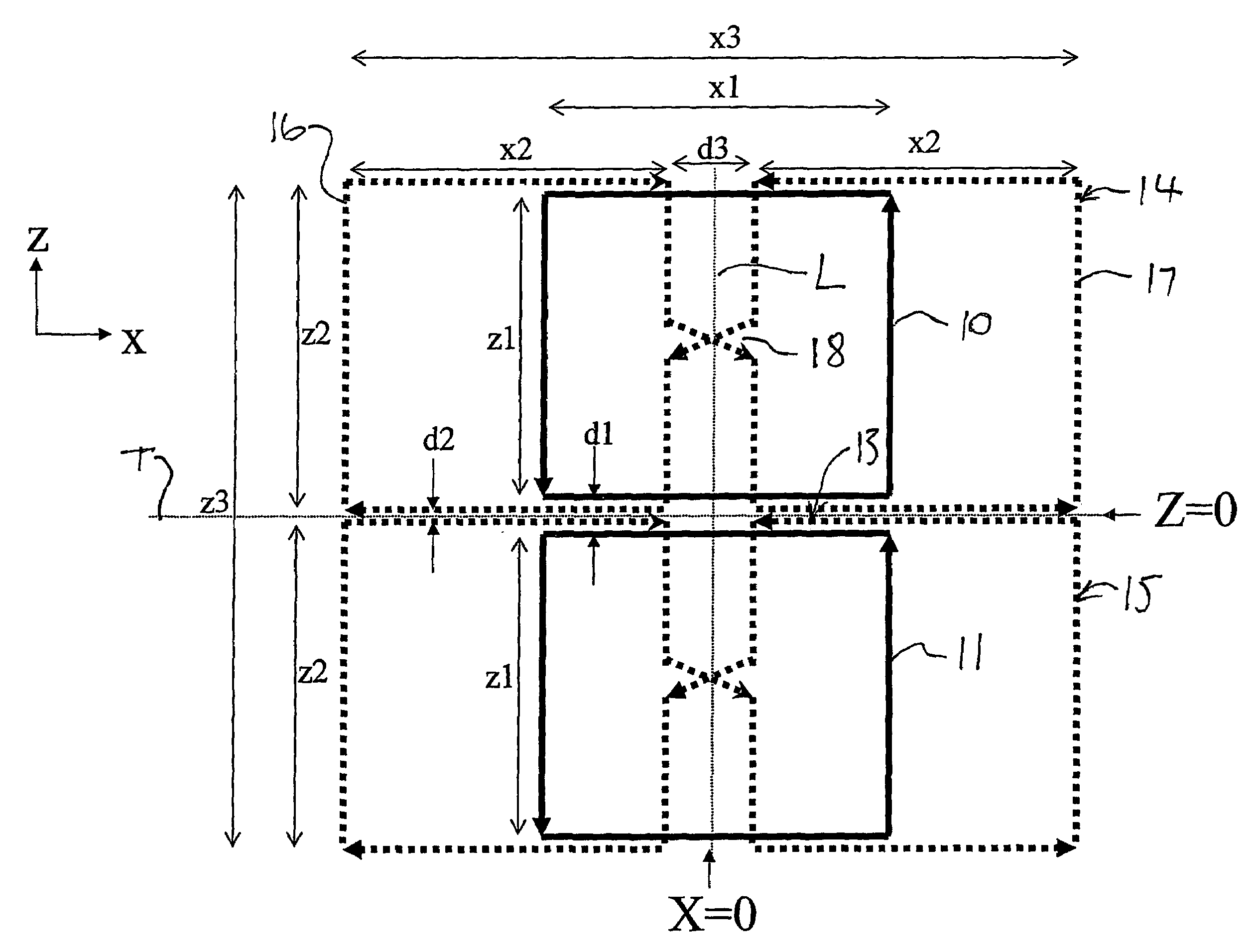 Stacked coil array for magnetic resonance experiments