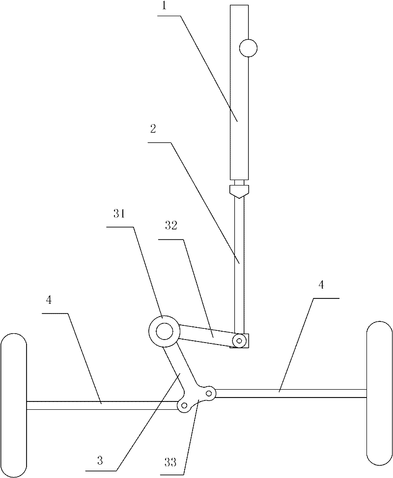 Direction control device for electric vehicle