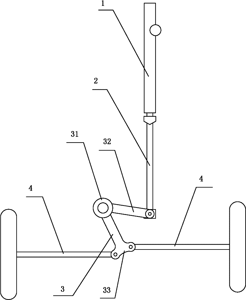 Direction control device for electric vehicle