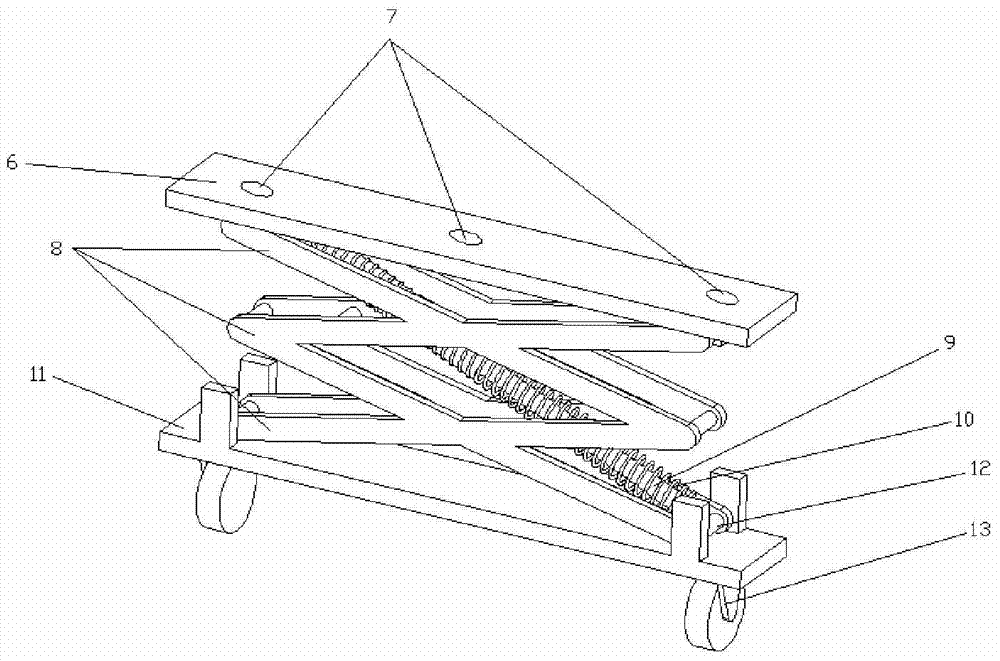 Cart with extension-type wheels