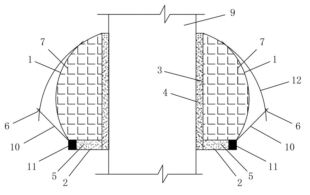 Built-in air bag type anti-collision device based on prestressed reinforcement