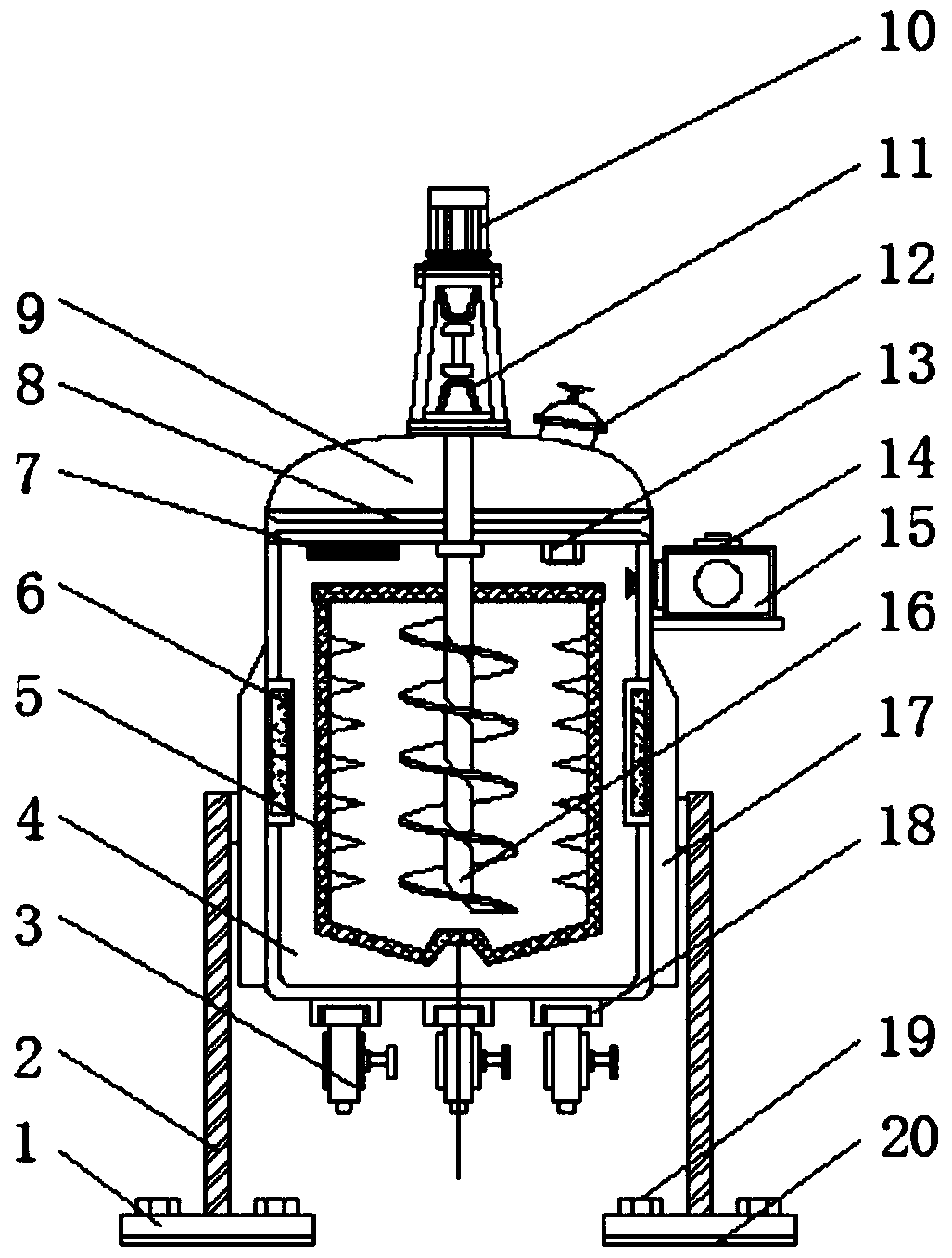 Fried pepper oil heat preservation homogenizing stirring filling device