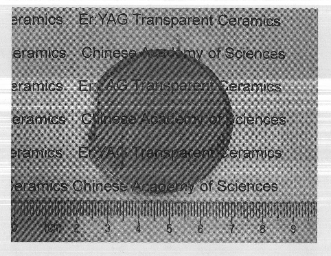 Preparation method of Er: YAG polycrystal transparent ceramic material