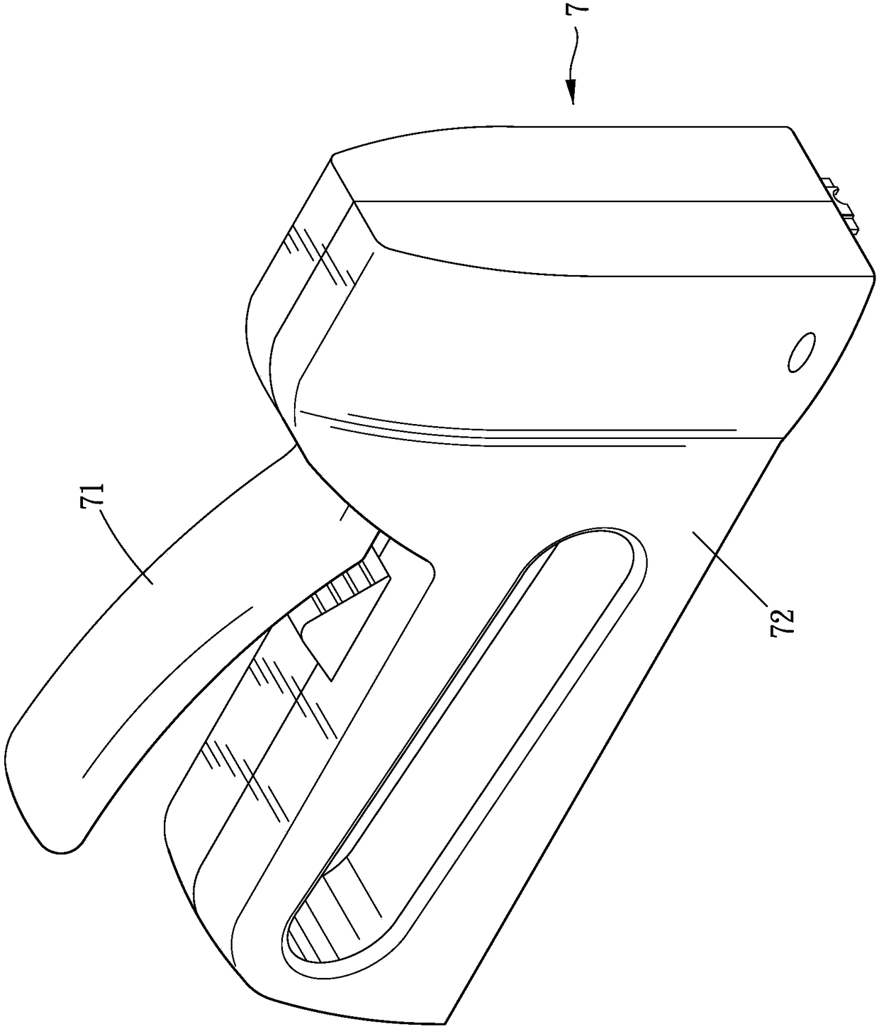 Nail box assembly and nail gun provided with same