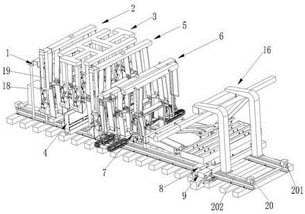 Automatic sleeper replacing machine with tamping and ballasting device