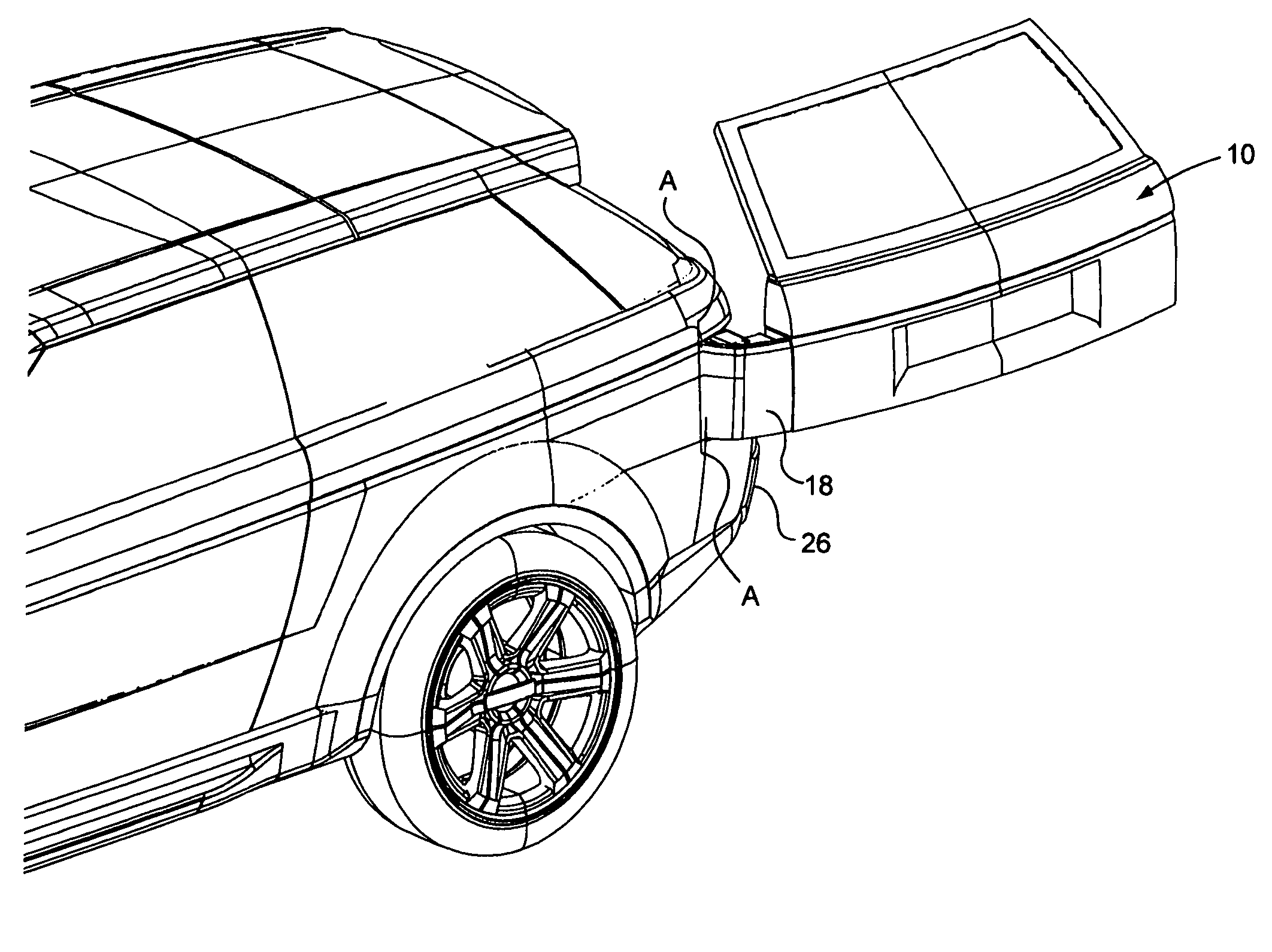 Vehicle with horizontally-pivotable tail gate