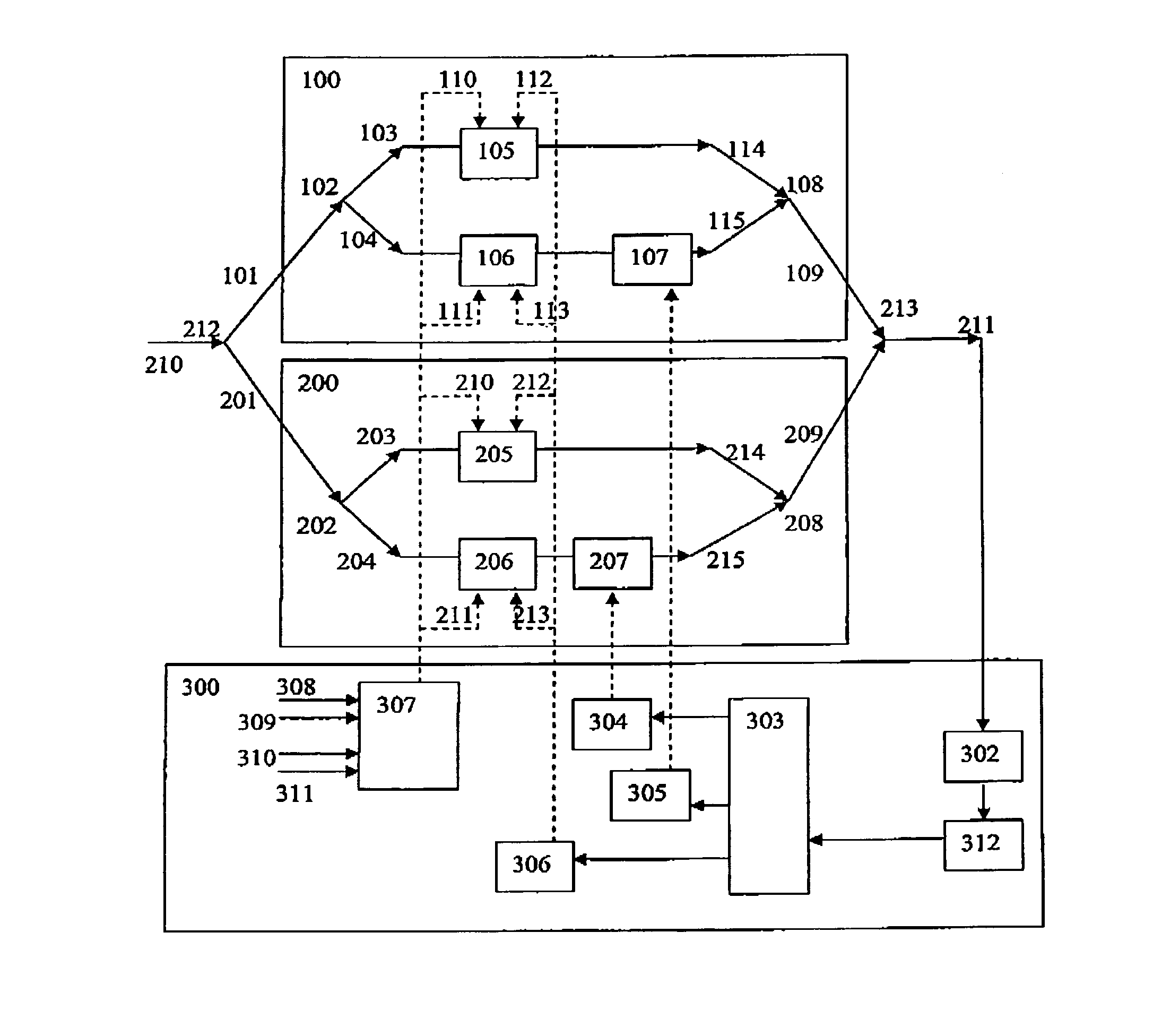 Electro-optical integrated transmitter chip for arbitrary quadrature modulation of optical signals