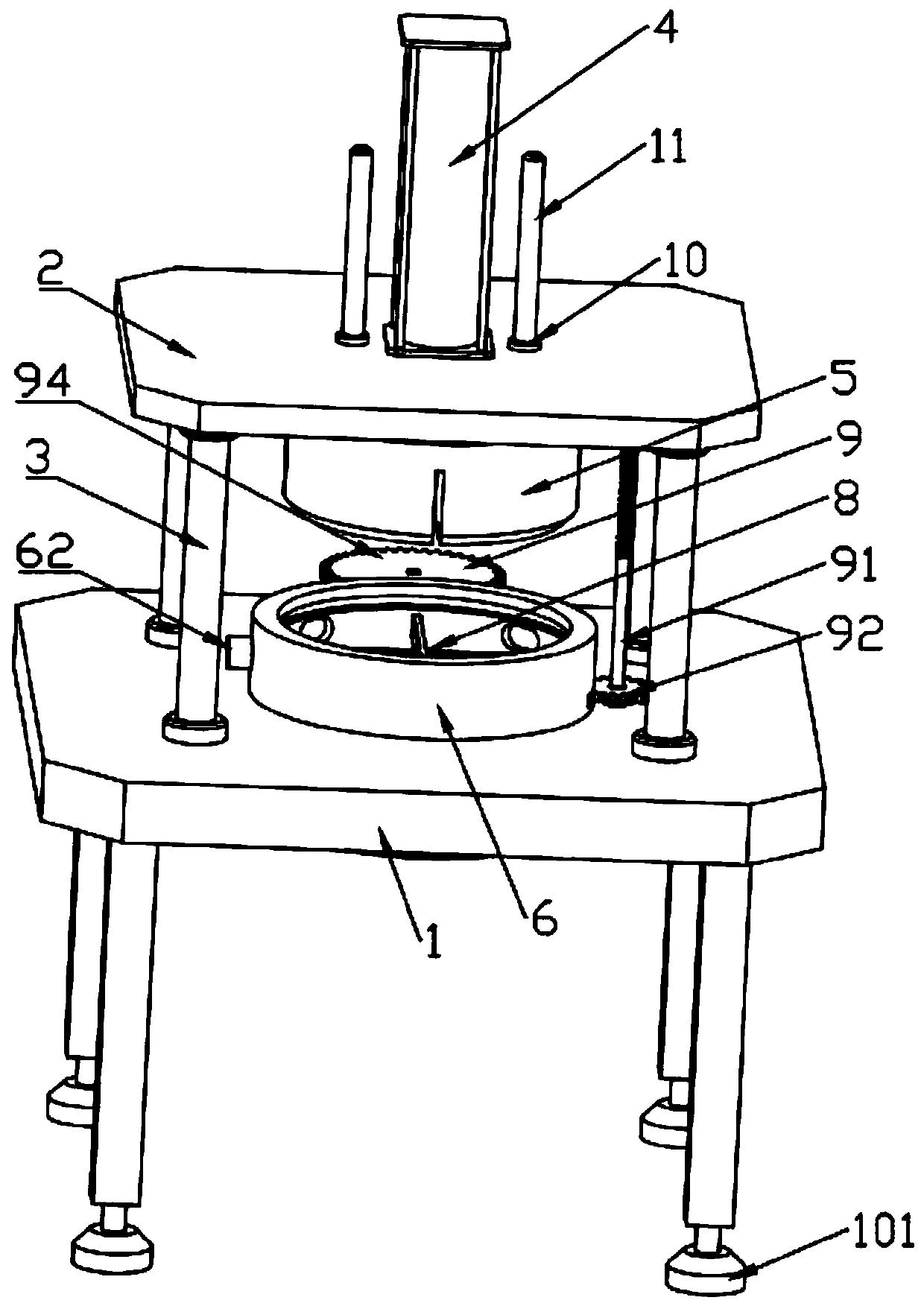 Traditional Chinese medicinal material pressing and cutting device