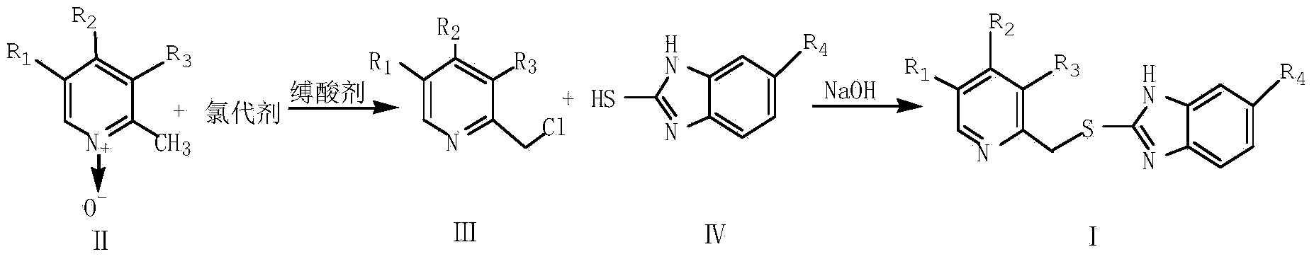 Preparation method of benzimidazole proton pump inhibitor intermediate